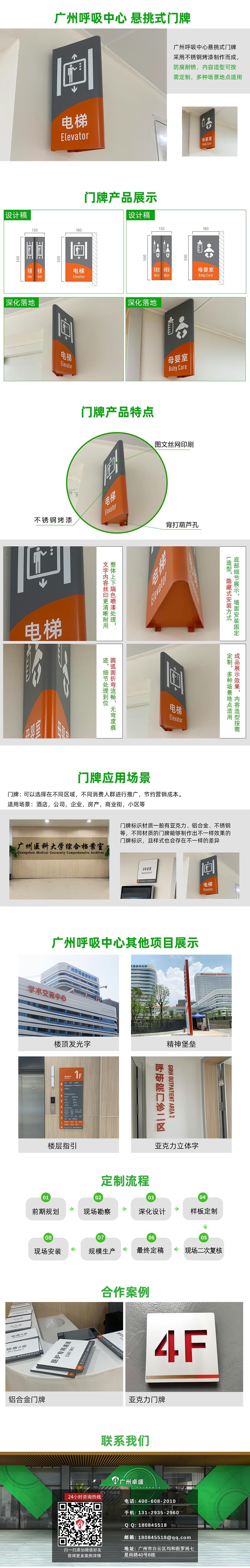 廣州呼吸中心-懸挑式門牌